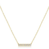 14kt Gold and Diamond Significance Bar Necklace - Seven
